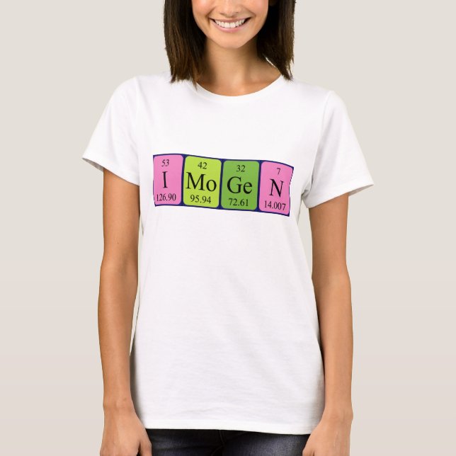 Imogen periodic table name shirt (Front)