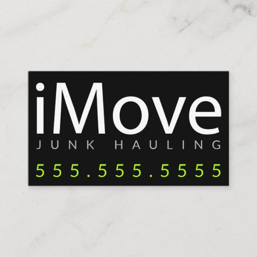 iMove Junk Hauling or Moving Business Card
