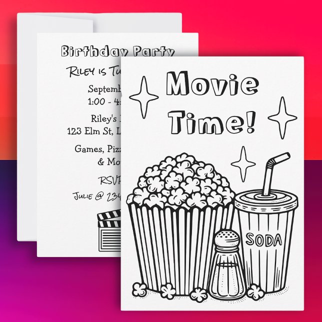 iMovie Time Themed Birthday Party Invitation (Creator Uploaded)