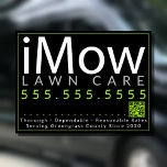 Imow. Lawn Care Landscaping Promotional Car Magnet at Zazzle