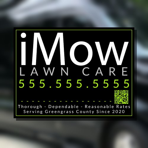 iMow Lawn Care Landscaping Promotional Car Magnet