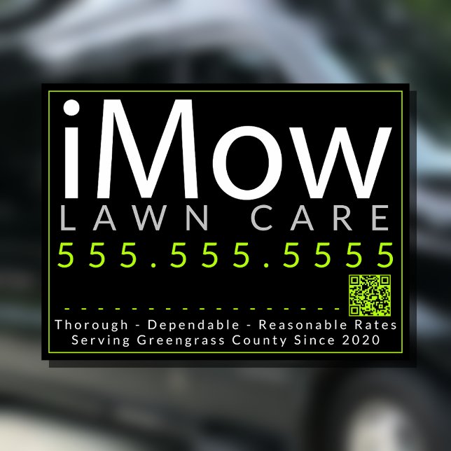 iMow. Lawn Care Landscaping Promotional Car Magnet (Creator Uploaded)