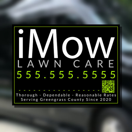 Imow. Lawn Care Landscaping Promotional Car Magnet