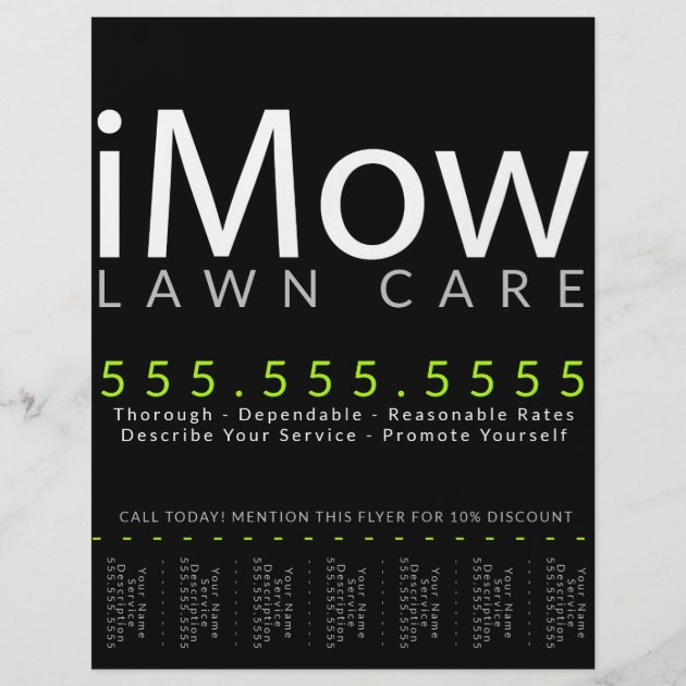 imow lawn care landscaping tearsheet ad flyer zazzle com ads flyers nexus