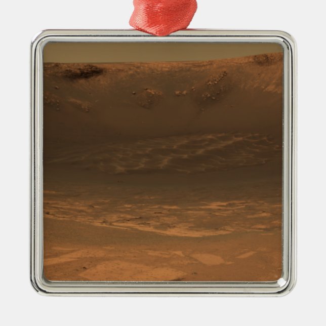 Impact crater Endurance on the surface of Mars Metal Ornament (Front)