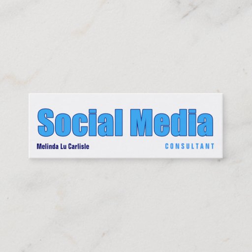 Customizable Impact Social Media Consultant Business Card