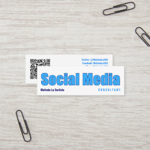 Impact Social Media Consultant w/ QR Code Mini Business Card