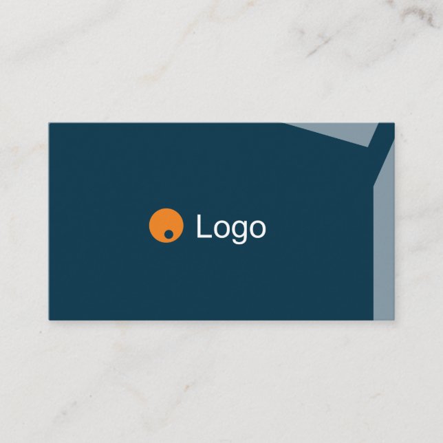 Impacty Blue Corporate Flat Shapes Business Card (Front)