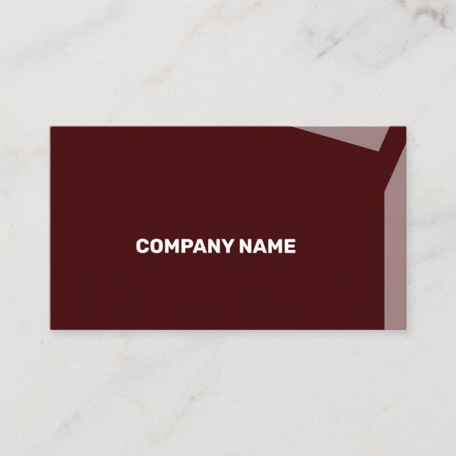 Impacty Bordeaux Corporate Flat Shapes Business Card (Front)