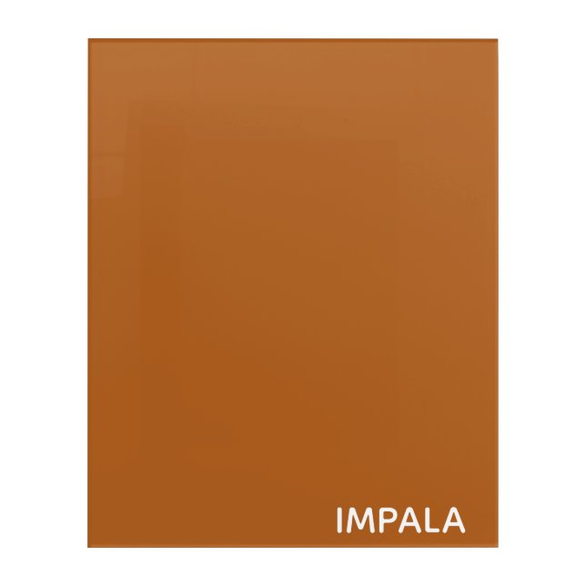 Impala brown color name acrylic print (Front)