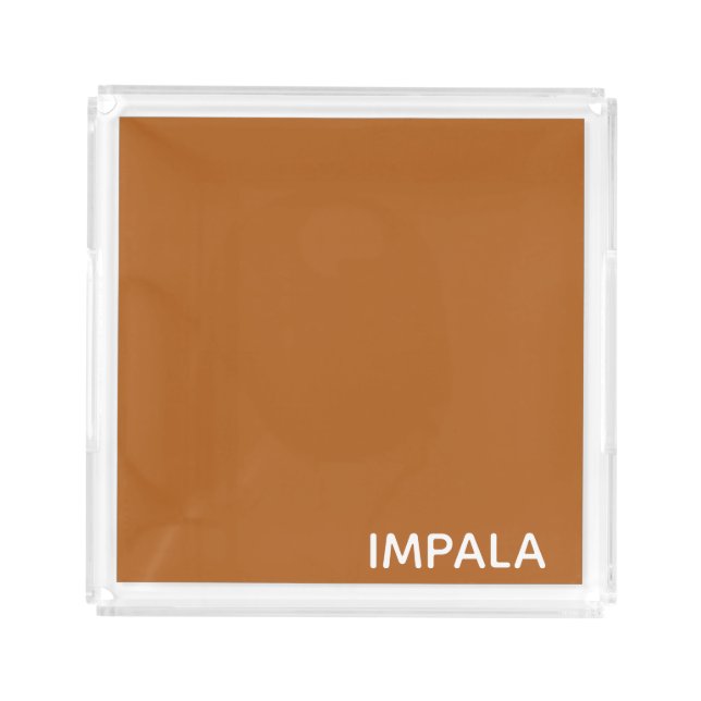 Impala brown color name acrylic tray (Front)