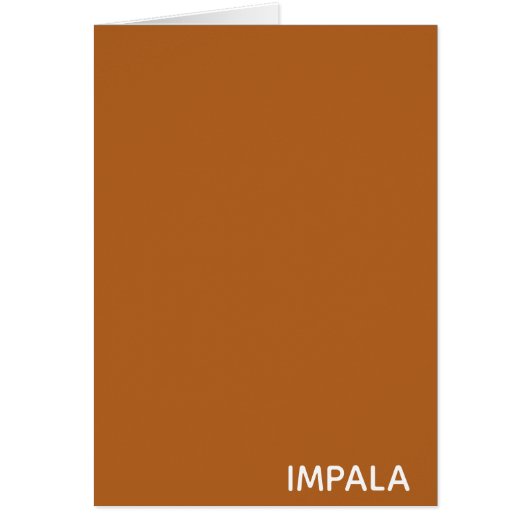 Impala brown color name cards (Front)