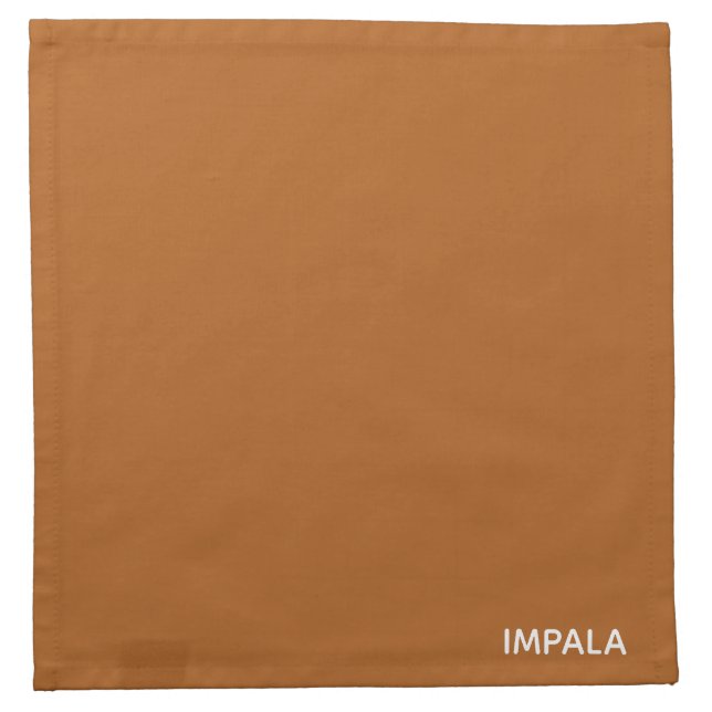 Impala brown color name cloth napkin (Front)