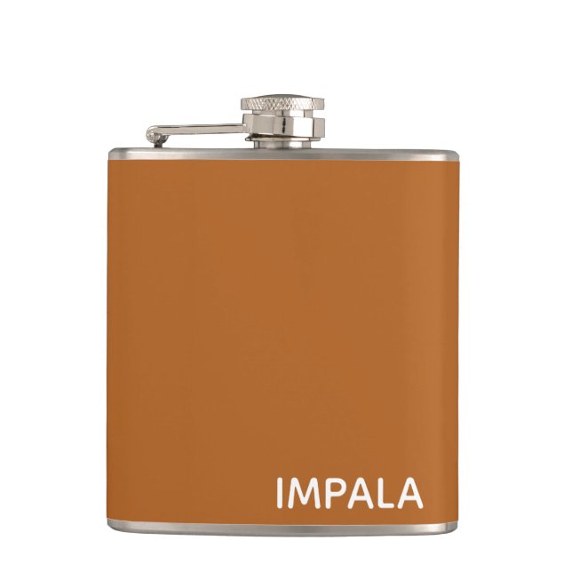 Impala brown color name flask (Front)