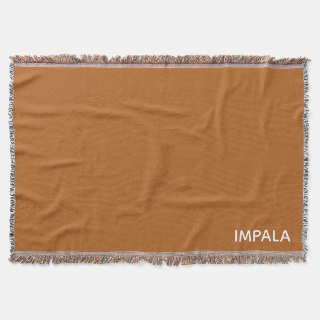 Impala brown color name throw blanket (Front)