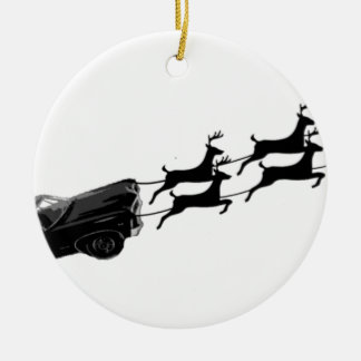 Impala in Flight Ceramic Ornament