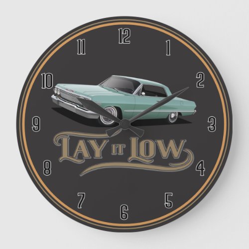 Impala Laying Low Large Clock