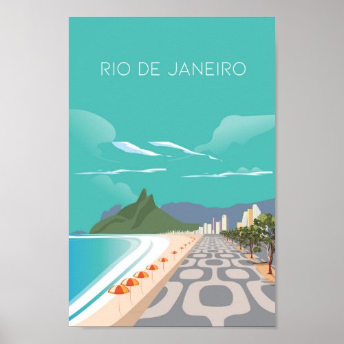 Impanema Rio de Janeiro Brazil poster travel