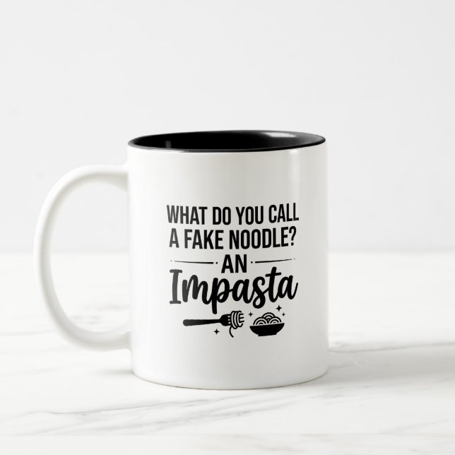Impasta Two-Tone Mug Gift for Coffee Lovers (Left)