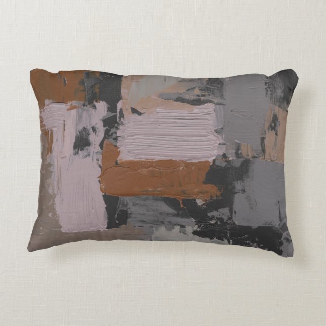 Impasto Abstract I Decorative Pillow (Back)