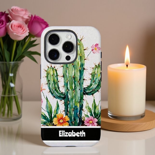 Impasto Cactus Blossom Smartphone Case-Mate iPhone Case (Creator Uploaded)
