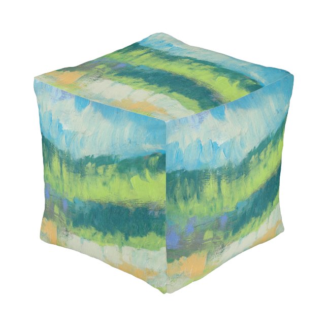 Impasto Field II Pouf (Angled Front)