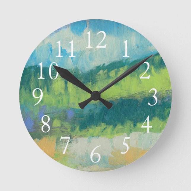 Impasto Field II Round Clock (Front)