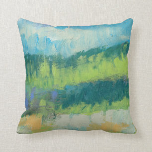 Impasto Field II Throw Pillow