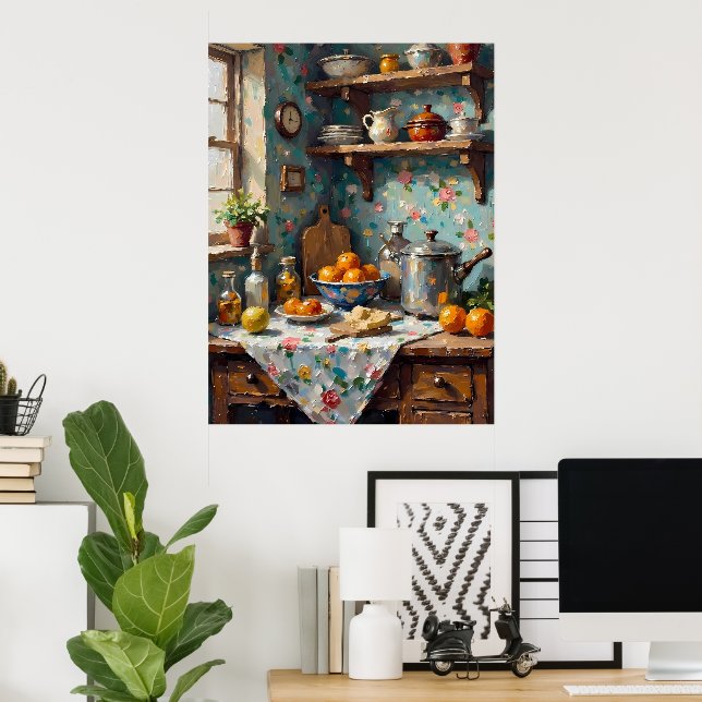 Impasto Kitchen Corner Poster (Home Office)