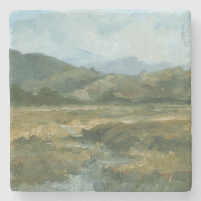 Impasto Landscape III Stone Coaster (Front)