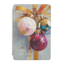 Impasto Painted Christmas Ornaments Holiday
