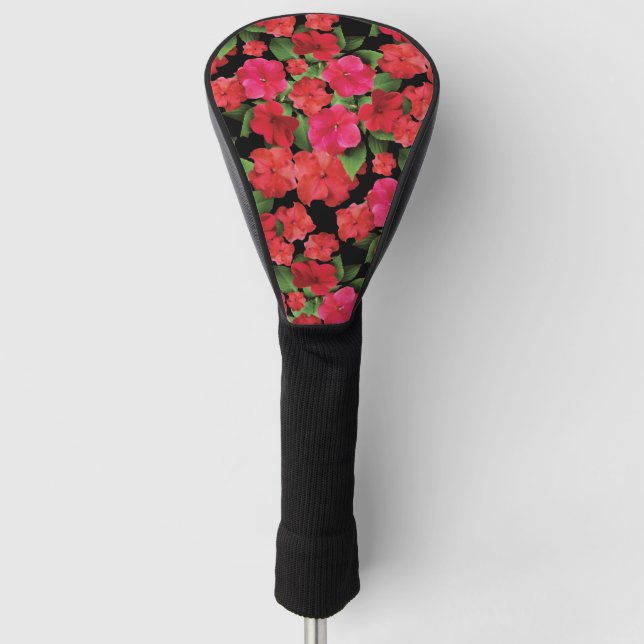 Impatiens Flowers Golf Head Cover (Front)
