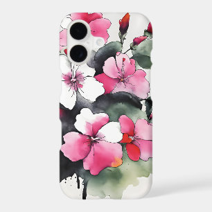 Impatiens - Watercolor flowers iPhone 17 Case
