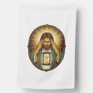 Impatient Jesus Loading Hourglass Slow Internet Te House Flag