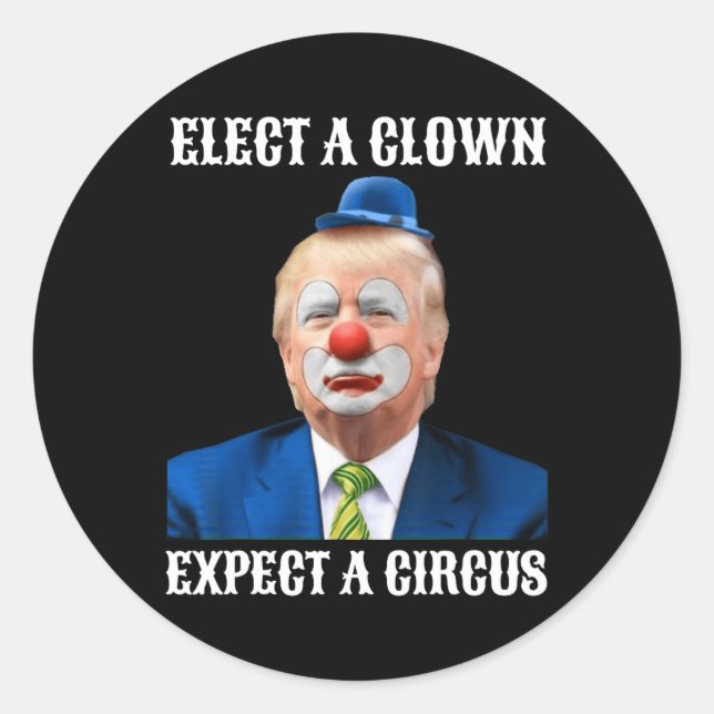 Impeach Anti-trump Elect A Clown Expect A Circus F Classic Round Sticker (Front)