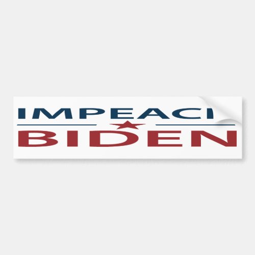 Impeach Biden Anti Joe Biden   Bumper Sticker