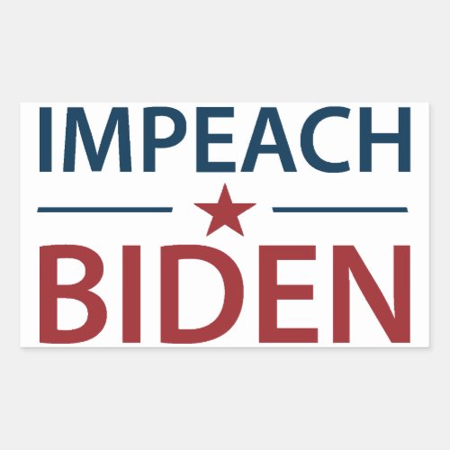 Impeach Biden Anti Joe Biden  Rectangular Sticker