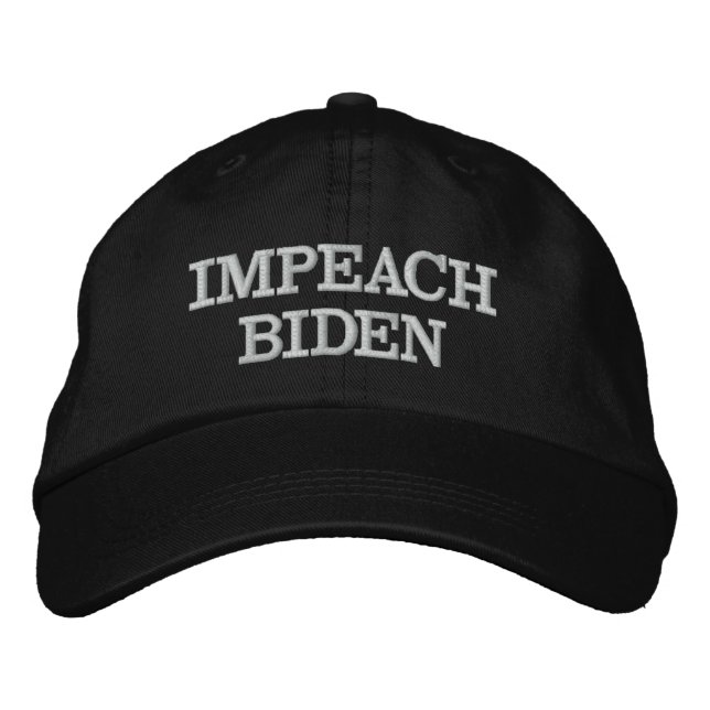 "IMPEACH BIDEN" EMBROIDERED BASEBALL CAP (Front)