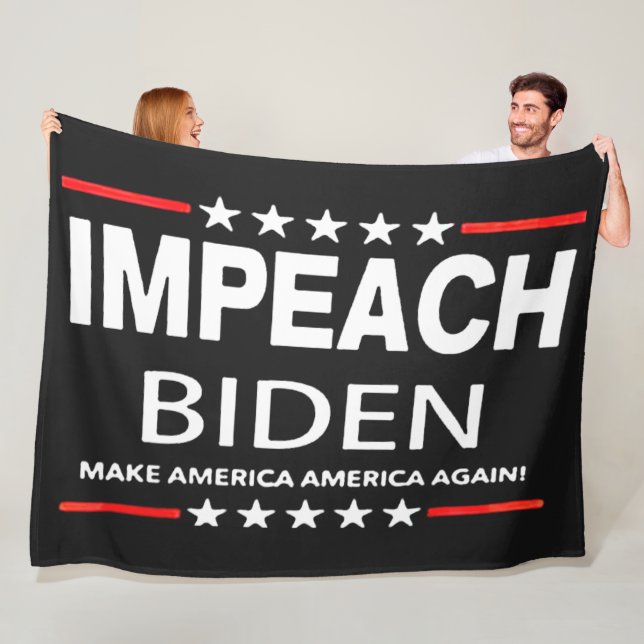 IMPEACH BIDEN FLEECE BLANKET (In Situ)