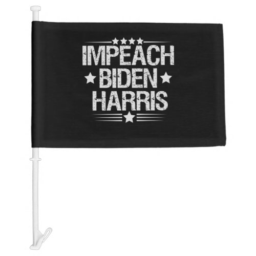 Impeach Biden Harris Funyn Politics Retro Vintage Car Flag