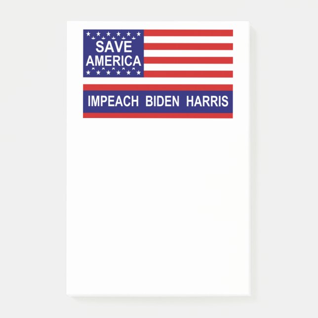 Impeach Biden Harris Post-it Notes (Front)