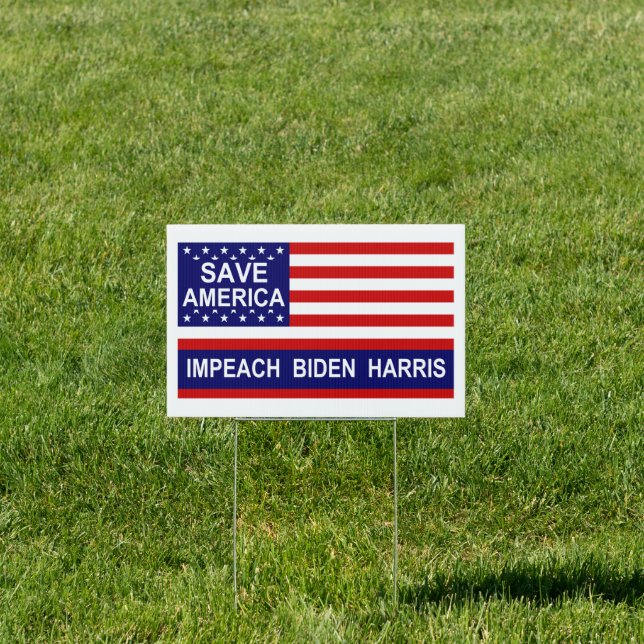 Impeach Biden Harris Sign (Insitu)