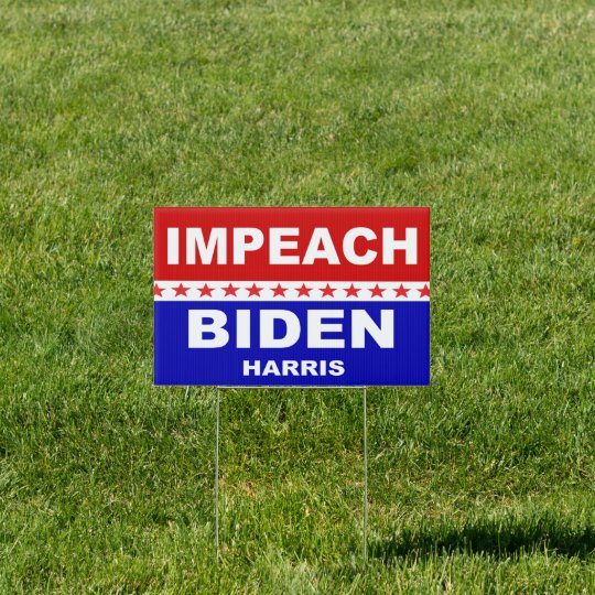 Impeach Biden Harris Sign | Zazzle.com