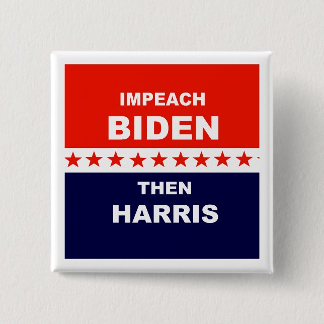 Impeach Biden Than Harris Button (Front)