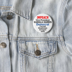 Impeach Democratic VP Harris EDIT Any Name Button