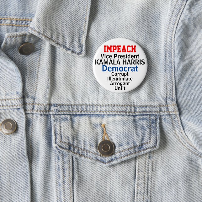Impeach Democratic VP Harris EDIT Any Name Button (In Situ)
