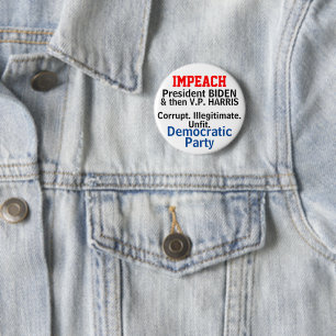 Impeach Democrats Biden Harris EDIT NAMES Button