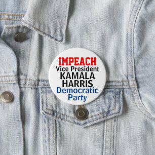 Impeach Kamala Harris Democratic Party Button