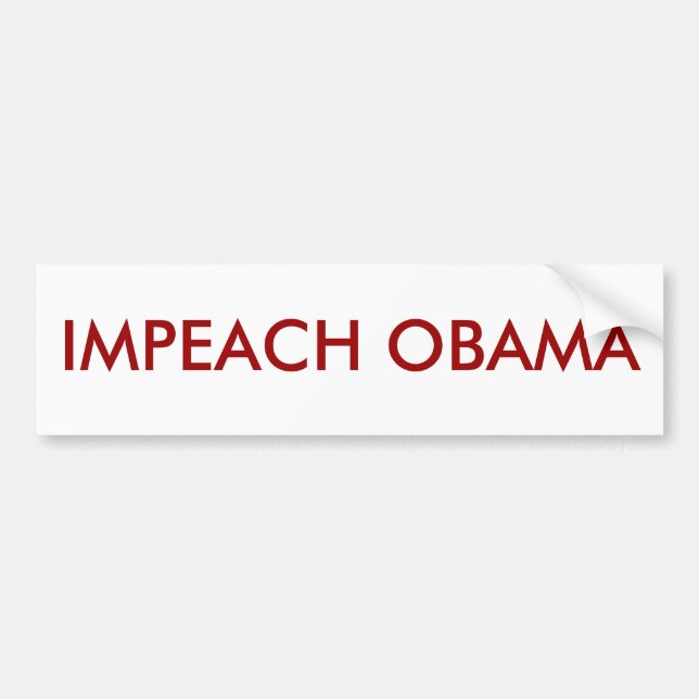 Impeach Obama Bumper Sticker (Front)