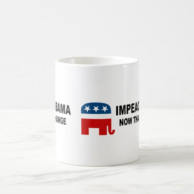 Impeach Obama - now that's change Coffee Mug (Center)